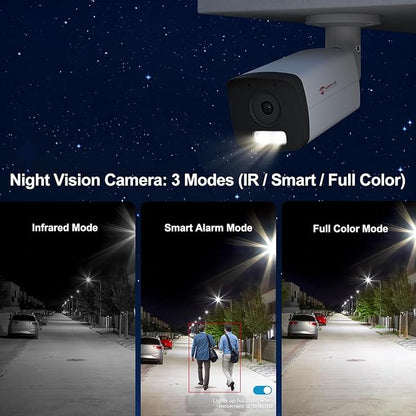 Anpviz 4K PoE IP Bullet Camera with 100ft Smart Dual Light Color Night Vision, 8MP Security IP Camera Outdoor Indoor, MD2.0,Micro SD Slot, Built in Mic,Metal,IP66,Wired,NDAA,IPC-B8A83WD-S (U Series)