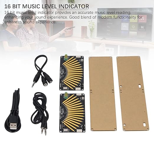 Audio Level Indicator, Voice Controlled Music Level Indicator with Adjustable Light Speed Controls for Home Stereo System