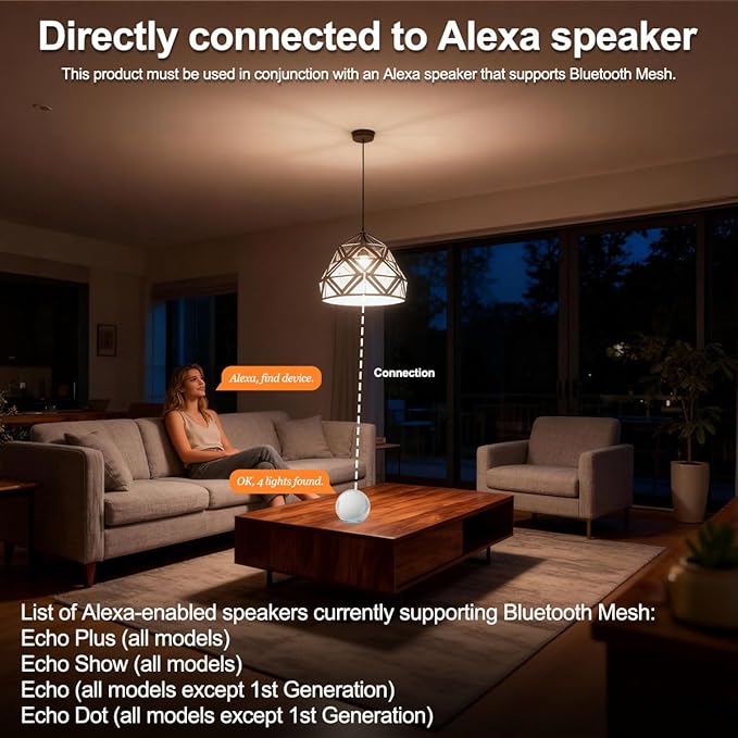 ILC G120 LED Large Globe Light Bulbs 15W, Compatible with Alexa Required Echo Device, Φ 4.72 inch, Color Changing, 150W Equivatlent, Color Temprature 4000k, CRI>95+, E26 Base (2 Pack)