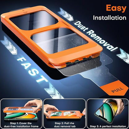 TOCOL for iPhone 11 Pro Screen Protector/iPhone Xs/iPhone X Screen Protector 9H Hardness Military Grade Shatterproof HD Tempered Glass Easy Installation Case Friendly 2 Pack