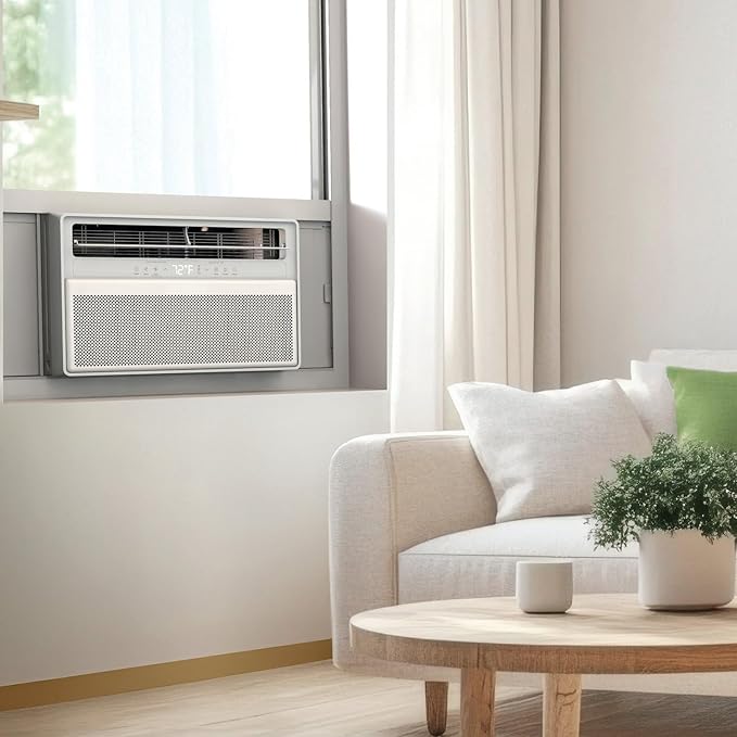 TCL 12000 BTU Q-Series Smart Inverter Window AC with Heat Pump for Up To 550 Sq. Ft., Energy Efficient Air Conditioner Heater Combo, 115V, Works with Remote Control, Smart Home Devices & TCL Home App