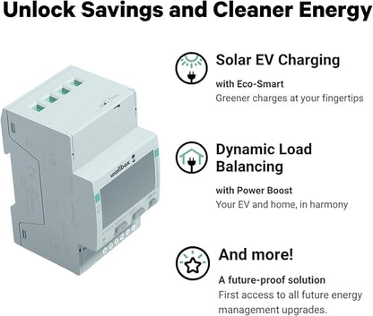 Wallbox Power Meter - Smart Home Clamp, 2-Phase up to 250 Amps, UL Listed, for Energy Management Solutions (Enables Solar EV Charging)
