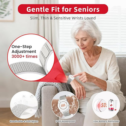 CallToU Wi-Fi Wireless Caregiver Pager Call Button for Elderly at Home , APP Emergency Alert for Seniors, Patients, and the Disabled with 2 Call Button, 1 Watch Button, 1 Receiver (2.4GHz Wi-Fi)
