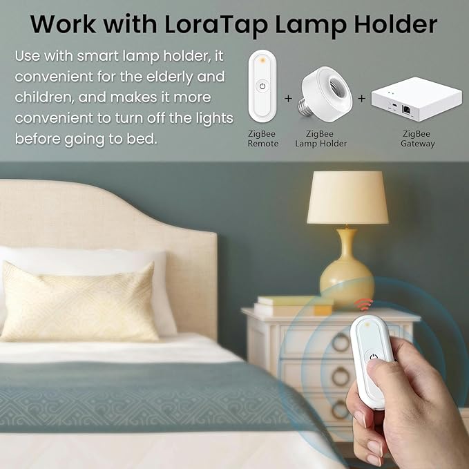 JXQXHCFS ZigBee 3.0 Wireless 6 Push Button Remote Tuya Scene Automation Control Switch Smart Life App-1 Button Remote