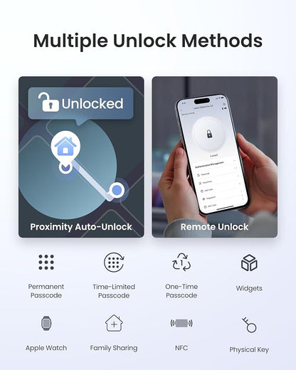 SwitchBot Lock Vision Pro Smart Lock, Palm Vein + Fingerprint, Keyless Entry Deadbolt for Front Door, Touchless Unlock, 12-Month Battery, WiFi No Hub, Auto-Lock, Matter, Apple Home, Alexa, Google