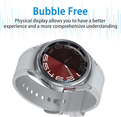 Suoman 4-Pack for Samsung Galaxy Watch 6 Classic 43mm Privacy Screen Protector, [Anti-peeping] 9H Hardness Ultra-thin Tempered Glass Screen Protector Film ﻿