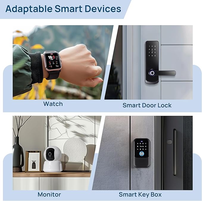 G2 Gateway Smart Lock WiFi Gateway, Remote Control Bluetooth Lock, Compatible with TTLock App for Smart Door Locks and Key Lock Box