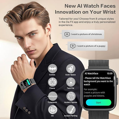 EarlySincere Smart Watch for Men 1.9" HD AMOLED AOD, DA GPT, AI Watch Face