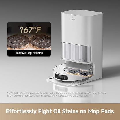 DREAME L40s Ultra AE Robot Vacuum and Mop Combo, 19,000Pa Suction, Self Emptying Dust Box, Flexible Mop & 167℉ Self Cleaning Washboard, Diverse Brush Selection, All-in-One Station, Auto Refill