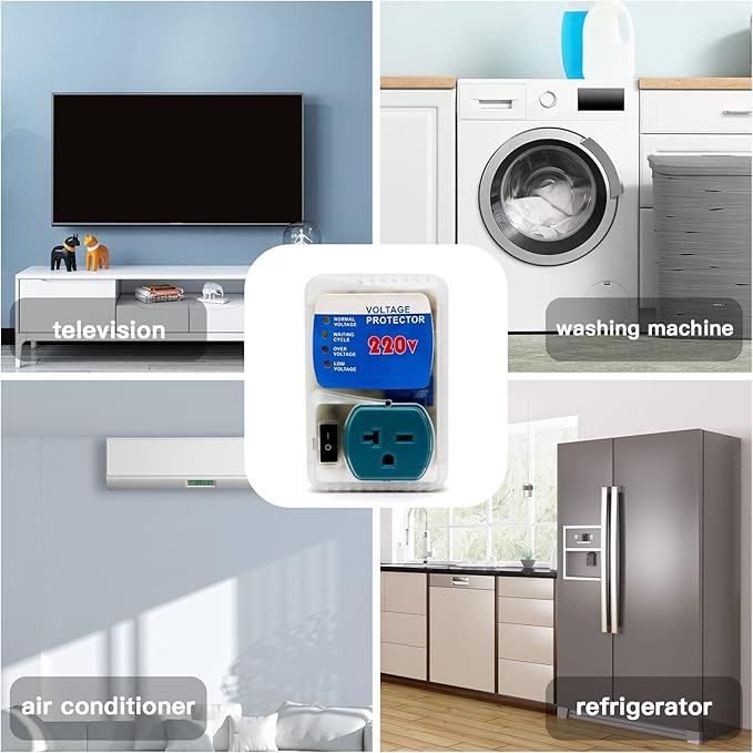 [ETL Listed] BSEED Surge Protector, Surge Protector Outlet for Home Appliances, Voltage Protector Suit for Refrigerator, TV, Computer and Freezer, Adjustable Voltage Regulator, 220V, 4400W, 2 Pac