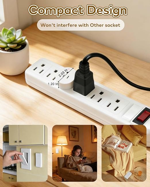 NineLeaf Smart Plug, WiFi Smart Plugs Work with Alexa and Google Home via Tuya, Wireless Outlet Timer with APP Remote Control, 2.4GHz Wi-Fi Only, No Hub Required, TUV FCC Listed (2 outlets+3 switches)