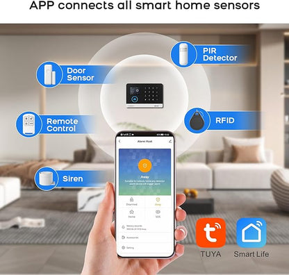 PGST Home Security System - 21-Piece WiFi Wireless Alarm Kit with App Control,Compatible with Alexa No Monthly Fees