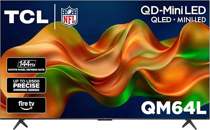TCL 85 Inch Class QM64L Series | Mini LED QLED 4K HDR Smart Fire TV | 85QM64L, 2026 | 120Hz-144Hz High Brightness, Dolby Vision Atmos, Alexa+ Voice Remote AI Streaming Television | Amazon Exclusive