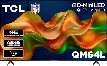 TCL 65 Inch Class QM64L Series | Mini LED QLED 4K HDR Smart Fire TV | 65QM64L, 2026 | 120Hz-144Hz High Brightness, Dolby Vision Atmos, Alexa+ Voice Remote AI Streaming Television | Amazon Exclusive