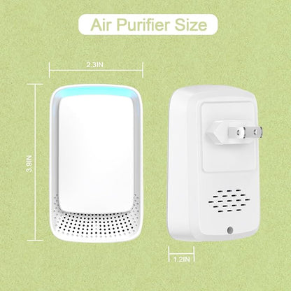 Plug-In Ion Air Purifier (4-Pack), Negative Ion Generator, Home Air Ionizer, Silent Filterless Portable Air Purifier for Small Rooms, Odor, Pet Odor - White