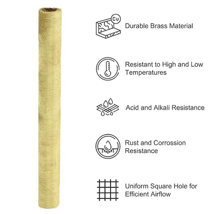 PATIKIL Brass Woven Wire Mesh Screen Roll 39x12, 2 Roll 60 Mesh Filter Metal Coarse Dense Gauze Mesh for Window Security Vent Cover Filtration Animals Fence, Yellow