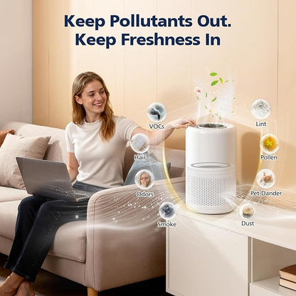 3 Pack Core 200S Replacement Filter, Compatible with LEVOIT Core 200S Core 200S-P Smart WiFi Air Purifier, Compare Part# Core 200S-RF, Core 200S-P, White