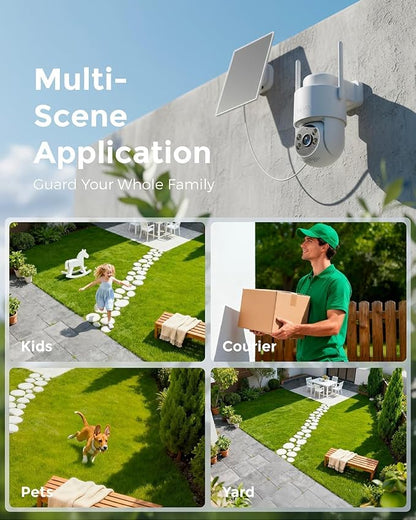 Devo Security Camera Wireless Outdoor 2.3K Color Night Vision, AI Detection