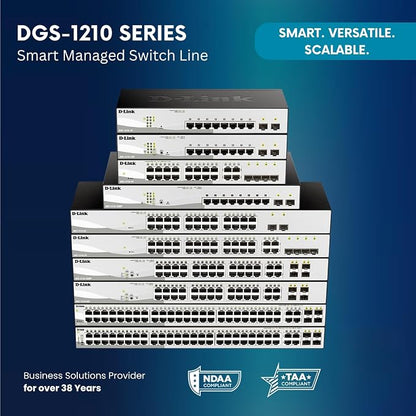D-Link Systems 52-Port Gigabit Web Smart Switch including 4 Gigabit SFP Ports (DGS-1210-52)