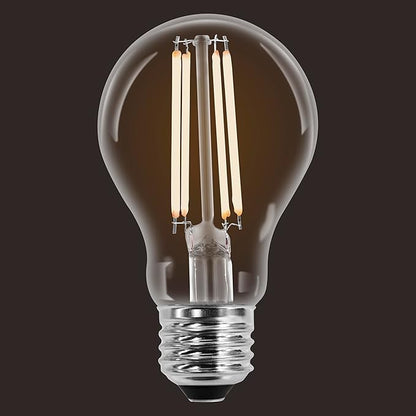 Sylvania A19 Clear LED White Filament Bulb, 6.5W, Dimmable, 800 LMS, Medium Base, 2700K, Soft White - 2 Pack (42170)
