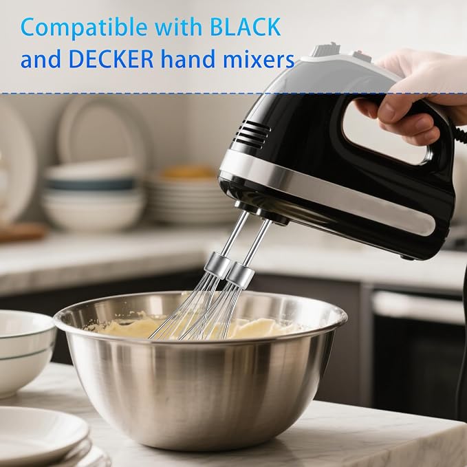 2pcs Hand Mixer Beaters Attachments Compatible with MX600B MX3200B MX1500W | Hand Mixer Beaters Attachments Compatible with MX Series Electric Hand Mixers for Cooking and Baking