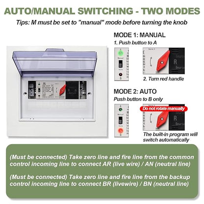 Ketofa 2P 100A 110V Automatic Transfer Switch, Metal Box Generator ATS