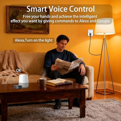 Pro Series Energy Monitoring Smart Plug Mini 15A, Smart Home Wi-Fi Outlet Compatible with Alexa, Google Home, No Hub Required, FCC & ETL Certified, 2.4G WiFi Only, 1-Pack