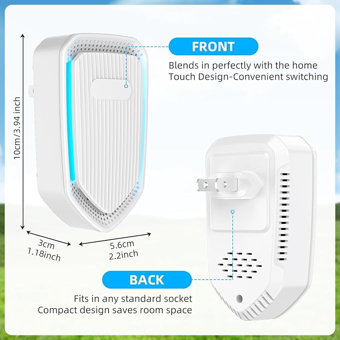 2026 Upgraded Air Ionizer Purifier for Home, Plug-in Negative Ion Generator Air Freshener for Bedroom Bathroom Kitchen Pet Room, Quiet Filterless Ionic Air Cleaner for Smoke Dust, 8 Pack