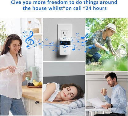 3 Pack Wireless Caregiver Pager Panic SOS Call Button with Receiver for Elderly/Patient/Child, 500+ ft Range Attention Pager Alarm Nurse Calling Alert Patient Help Button for Home/Personal
