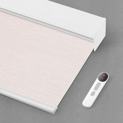 Bringnox Motorized Blinds with Remote,100% Blackout Smart Roller Blinds Compatible with Apple Homekit Google Home and Alexa Via HUB,and Customized