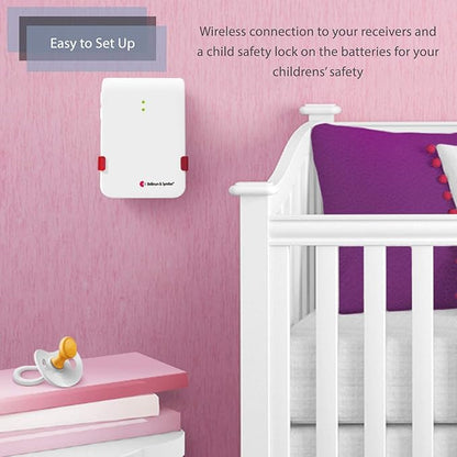 Bellman & Symfon Wireless Baby Cry Alert Monitor with Pager and Bed Shaker – Smart Safety System for Deaf, Hard of Hearing – Baby Audio, Elderly Care Alarm, No WiFi Needed, Vibrating Notification Kit