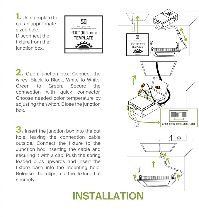 ASD 12 Pack LED Square Recessed Lighting 6 Inch, 5 CCT 2700K-5000K, 15W 60W Eqv, Ultra Thin Dimmable Ceiling Lights with J Box, Canless Wafer Downlight, Slim Panel, UL Energy Star, Oil-Rubbed Bronze
