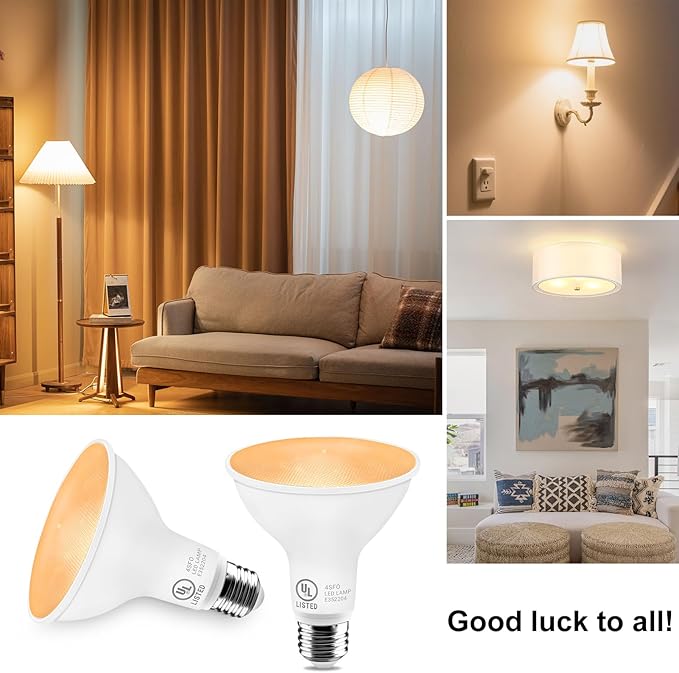 LightingWill 11W Par30 LED Bulb (75W Equivalent), UL Listed, 3000K Warm White Dimmable Flood Light Bulbs, 850 Lumens, E26 Base, LED Recessed Light Bulbs for Indoor Outdoor, 12 Pack