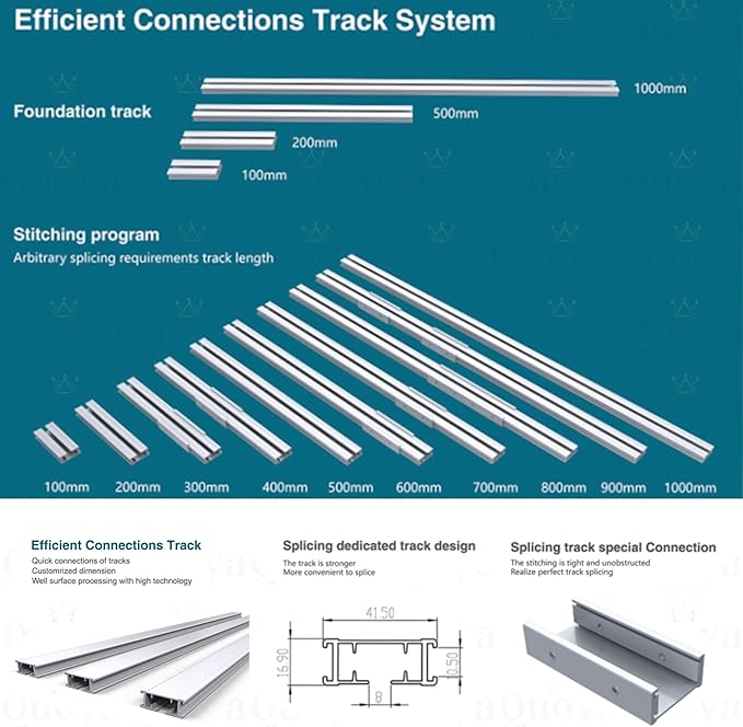 Quoya QL500 Smart Curtains System, Electric Curtain Track with Automated Rail【Motorized and Adjustable Tracks/Rod/Pole (up to 7 metres / 275 inches)】【Motor compatible with Alexa】