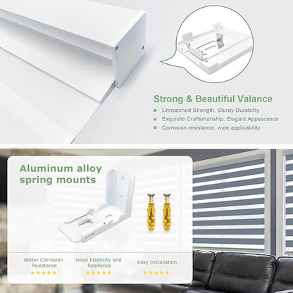 Motorized Blinds with Remote 95% Blackout Smart Electric Zebra Shades Built-in Rechargeable Automatic Blinds for Window Compatible with Alexa Google Luxurious White