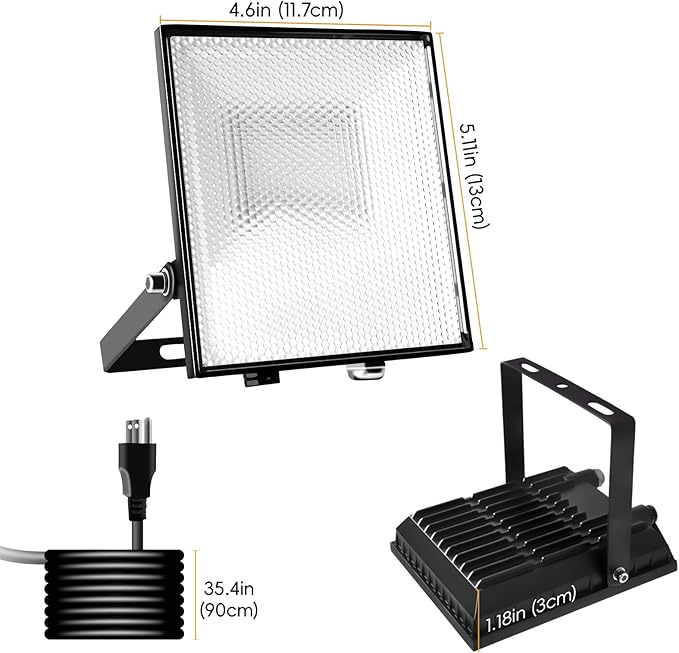 Outdoor Flood Lights - 30W 2pack with Smart app Control, IP66 Waterproof Support Group Control, Stage Lights Outdoor US Plug, RGB led Flood Light led uplights Indoor