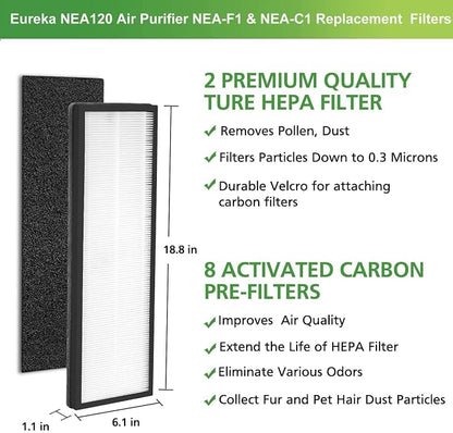 NEA-F1 HEPA Replacement Filter for Eureka NEA120 and Toshiba Air Purifier