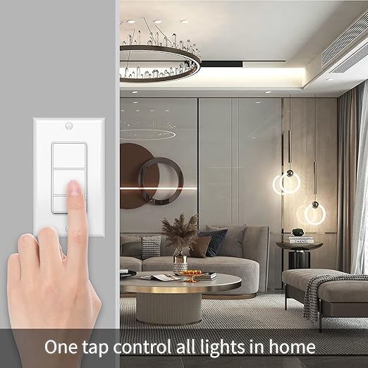 Minoston 800 Series Z-Wave Scene Controller, 4 ZWave Button, Zwave Plus Wall Switch Remote Control, Support Long Range, Work with Z Wave Hubs (MR40Z)