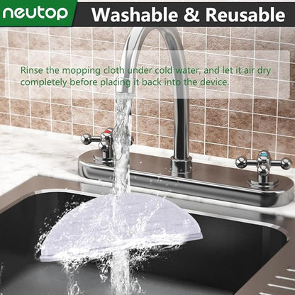 Mop Cloths Pads, Compatible with Roborock S8, S8+, S7, S7+, S7 MaxV Plus/MaxV Ultra/Pro Ultra, Robot Vacuum Cleaners, Washable Spare Parts Accessories, 6-Pack.