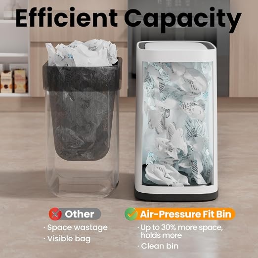 Bathroom Trash Can with Lid and Wheels, 10L/2.6 Gal Small Slim Garbage Can