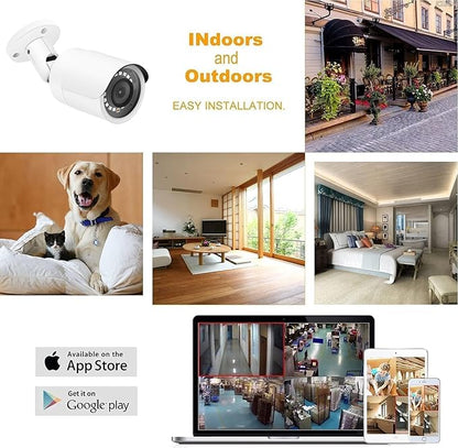 Real HD 4MP PoE IP Bullet Outdoor Camera, 2.8mm Wide Angle, H.265, IP66 Weatherproof, Compatible with Uniview NVR