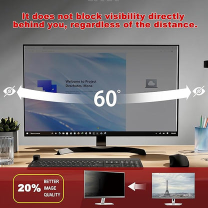 [2-Pack] 18.5 Inch Computer Privacy Screen Filter (16:9 Aspect Ratio) - Removable, Anti Glare & Blue Light Blocking, Compatible with HP Dell ASUS Acer Samsung Monitors