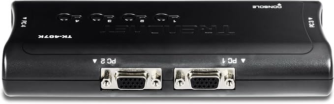 TRENDnet 4-Port USB KVM Switch, TK-407K, Black,NDAA & TAA Compliant