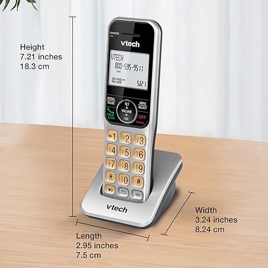 VTech 2-Handsets Cordless Phone System for Home with Call Block, Large Display & Buttons, Backlit Screen, Full-Duplex Speakerphone, Caller ID/Call Waiting, DECT 6.0, Table & Wall Mountable | CS5319-2