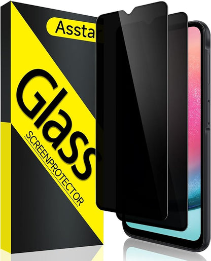 [2 Pack]Asstar for Privacy Screen Protector for Samsung Galaxy A25 5G 6.5",9H Shatterproof Tempered Glass Screen Protector for Samsung Galaxy A25 5G Case Friendly Accessories Military-Grade Protection