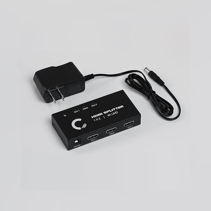| 1x2 HDMI Splitter | Ultra HD 4K/2K | 1 Input - 2 outputs | Full HD/3D | 1080P | HDMI 1.4 | HDTV | PS4 / PS3 | XboxOne / 360 | DVD | Blu-ray | DTS Digital | Digital Audio