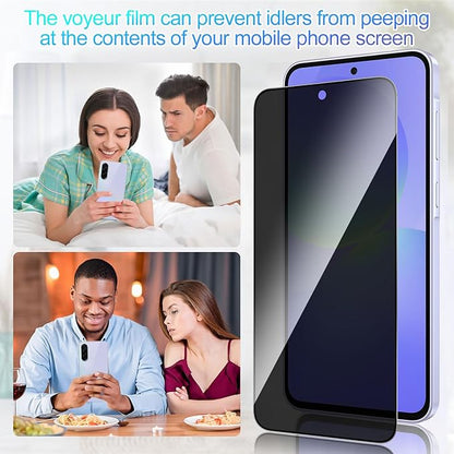 2 Pack Privacy Screen Protector for Samsung Galaxy A36 5G[Anti-Spy Tempered Glass], Ultra HD, Anti-Scratch, Bubble-Free, Easy Install 9H Protective Glass for Galaxy A36