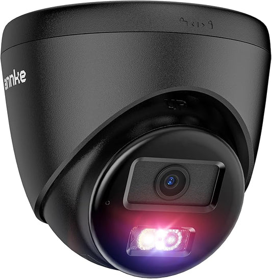 ANNKE 3K PoE Security Camera with Red-Blue Strobe Flash Light Alarm, 123° Wide Angle, Smart Dual Light Color Night Vision for Surveillance, AI Detection, H.265+, IP67, 2-Way Audio & 512GB SD Card Slot