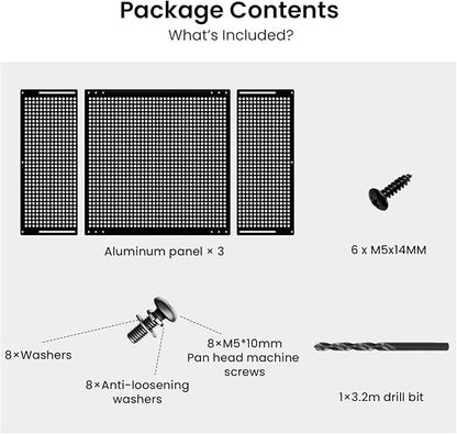 Safoner Premium Adjustable RV Entry Screen Door Grille, Adjusts from 22"- 31.5", Aluminum Alloy Protector Guard for RV, Camper- Black