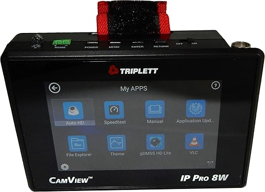 Triplett 8066 CamView IP Pro-8W CCTV Camera Tester with PoE, Network Test, and 4" IPS Touchscreen - NTSC/PAL, HD-CVI 3.0, AHD 3.0, HD-TVI 3.0